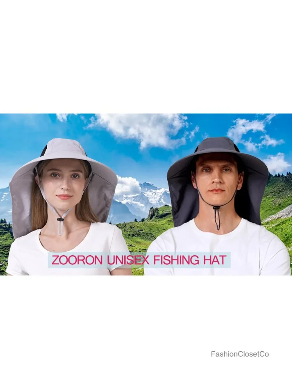 UPF 50+ Sun Hat with Neck Flap, Lightweight Nylon, Outdoor Fishing Hiking